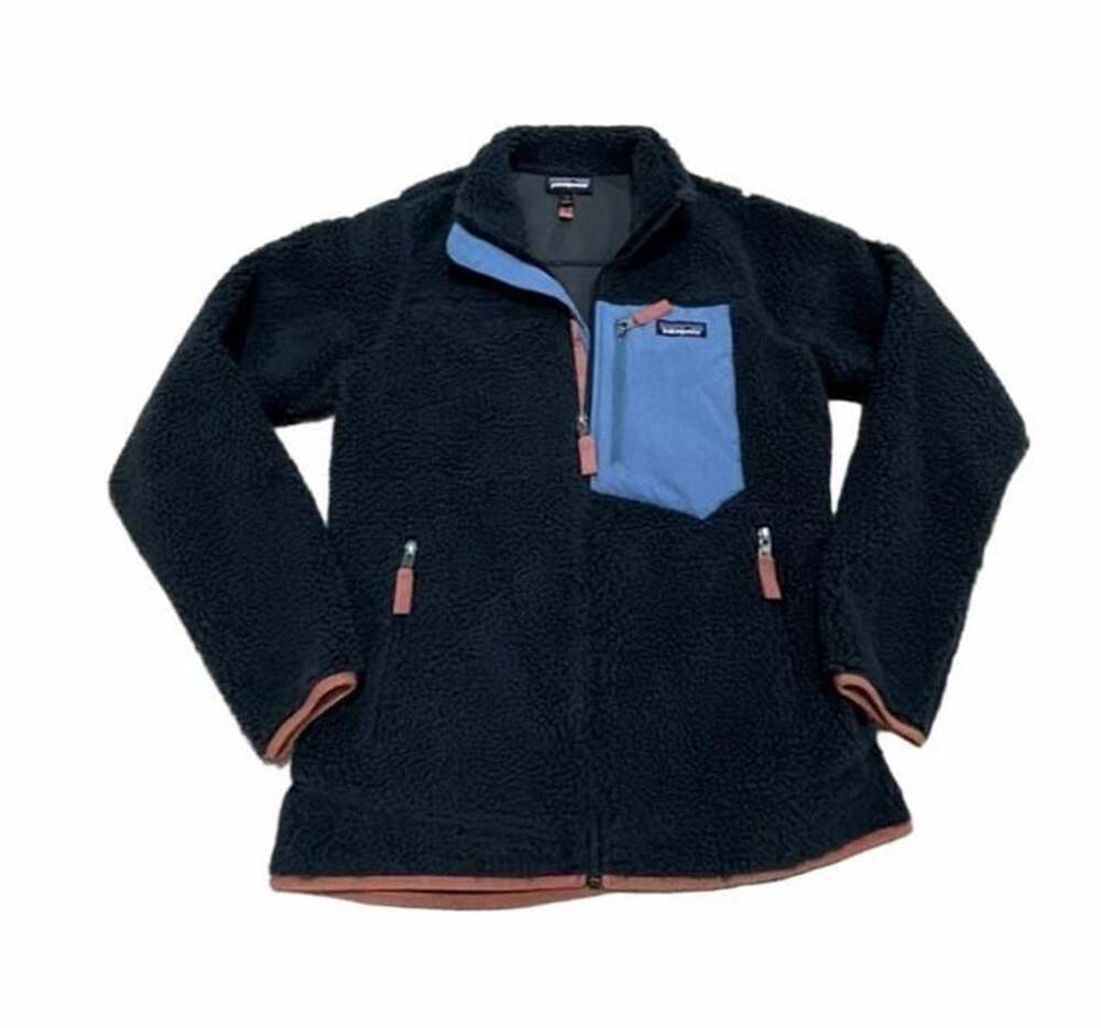 Patagonia Classic Retro-X Fleece Jacket Size S Dark Navy Blue Coral
